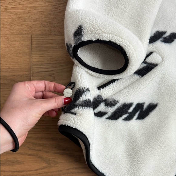 BJHG Be Just Hardly Good Teddy Zip-Up - Men’s Size L - Like New - Black & Cream - Picture 5 of 9